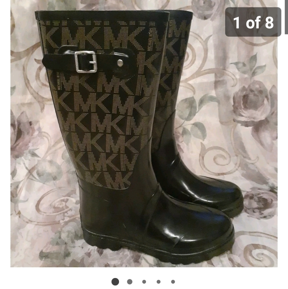 MICHAEL KORS RUBBER RAIN BOOTS SIZE 7 - Picture 1 of 7